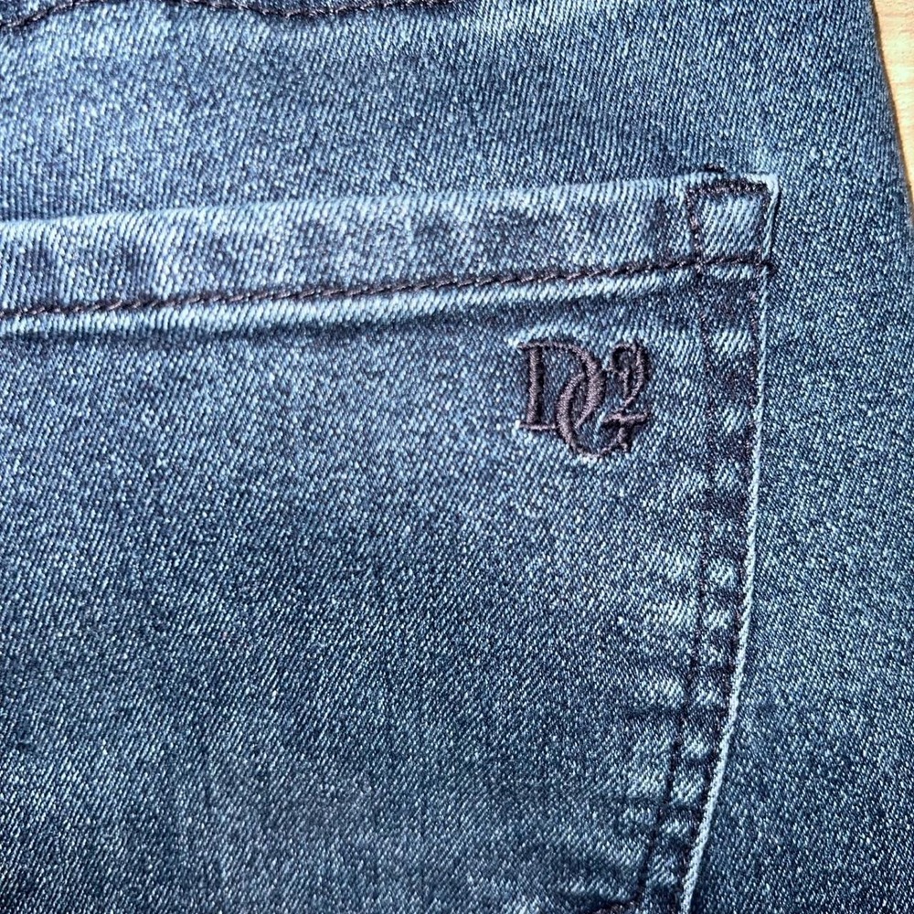 DG2 by Diane Gilman Dark Wash Straight Leg Jeans Size 6 Embroidered Pockets - Picture 5 of 6